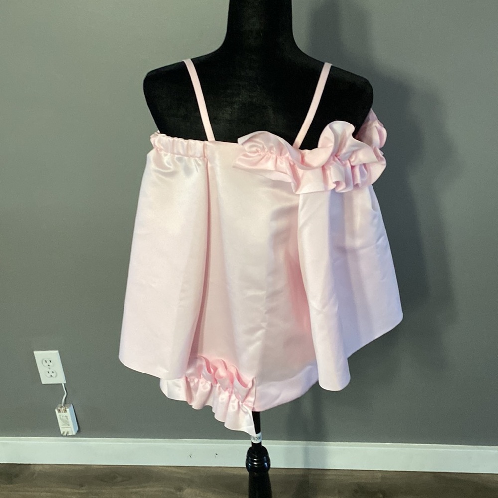 PASKAL Pale Pink Off-Shoulder Ruffle Top - Picture 2 of 3